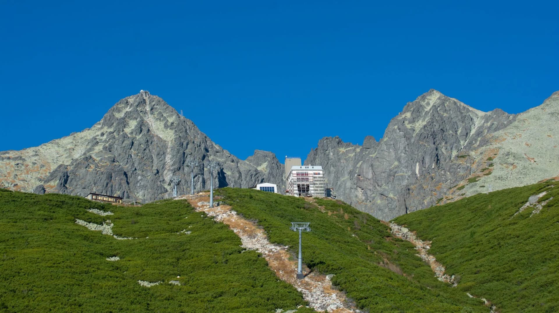 Lomnicky Peak (Lomnicky stit) in the summer. Second highest peak in the High Tatras.