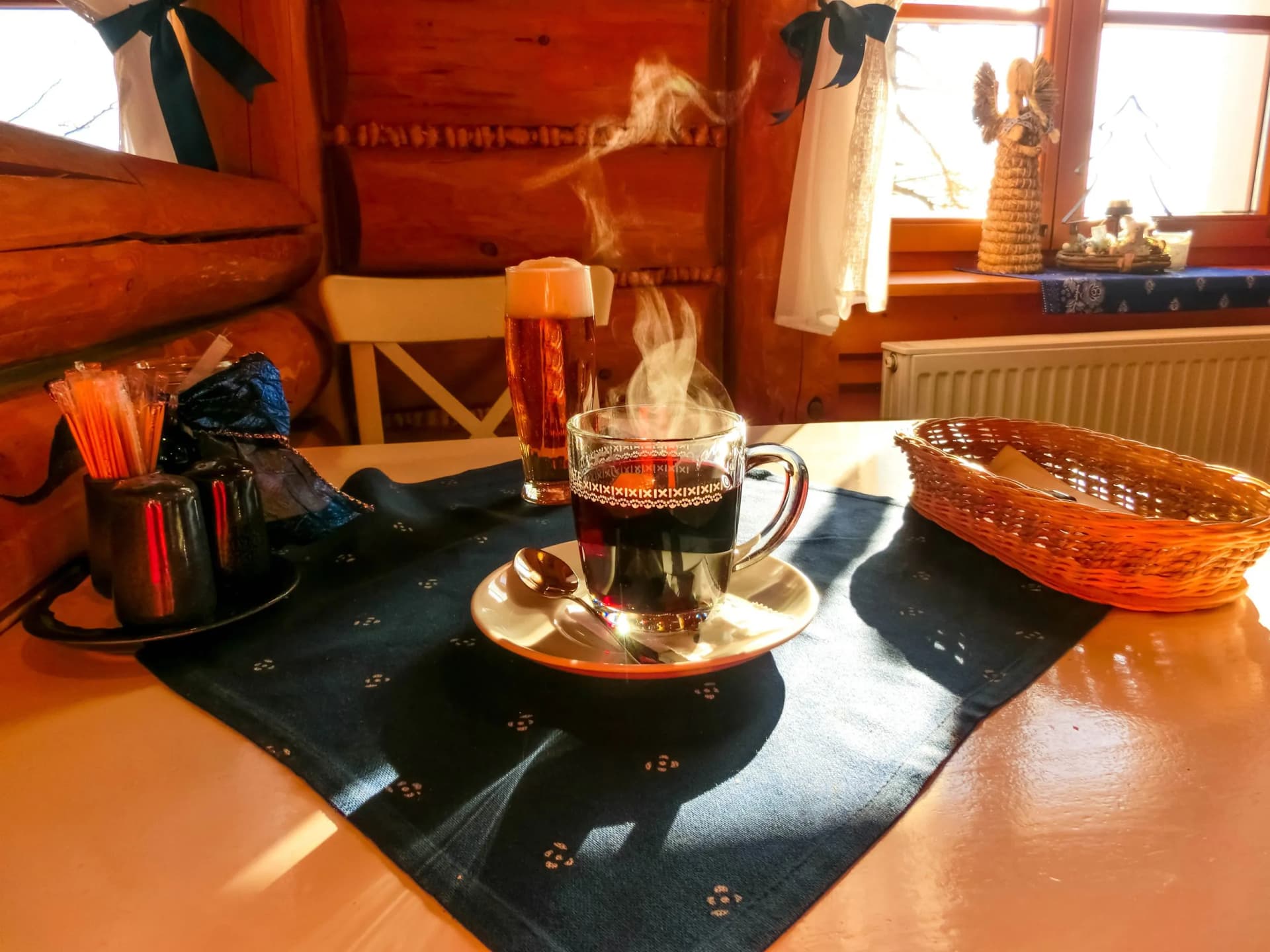 Interior at traditional koliba in Smokovec village, Slovakia.